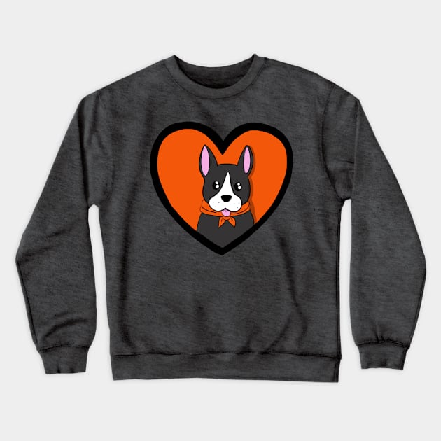 Boston Terrier Love Crewneck Sweatshirt by AmyMinori